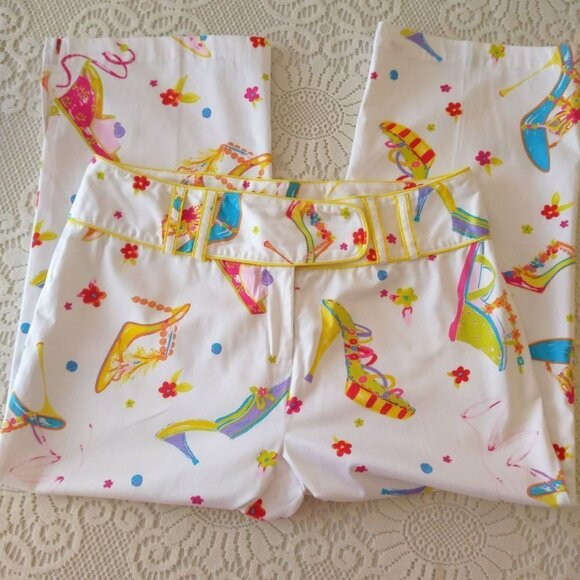 Lavie Boheme Size 12 Women's High Heels & Floral Print Capri Pant - Picture 5 of 9